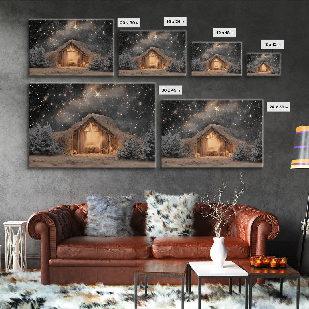 The Guiding Star – Framed Canvas Print – Christian Wall Art – Christian Art Canvas – Jesus Painting – Christmas Art – Christian Christmas D