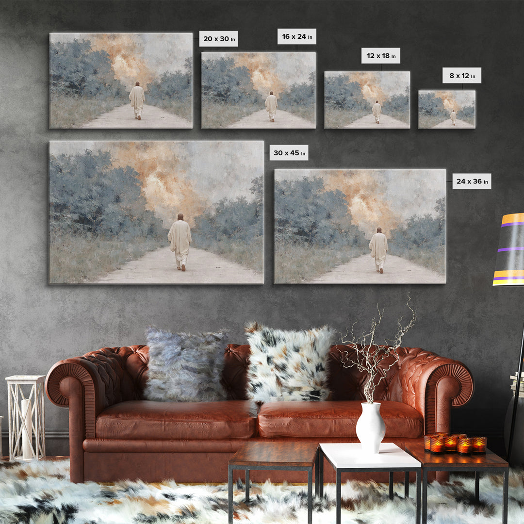 Quiet Bethlehem – Framed Canvas Print – Christian Art Canvas – Christian Wall Art – Christmas Art – Modern Christian Art