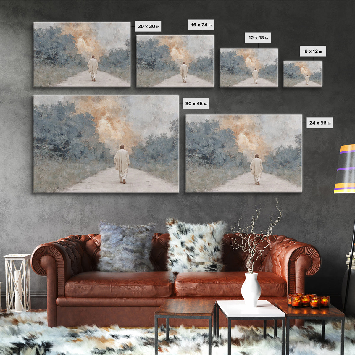 Quiet Bethlehem – Framed Canvas Print – Christian Art Canvas – Christian Wall Art – Christmas Art – Modern Christian Art