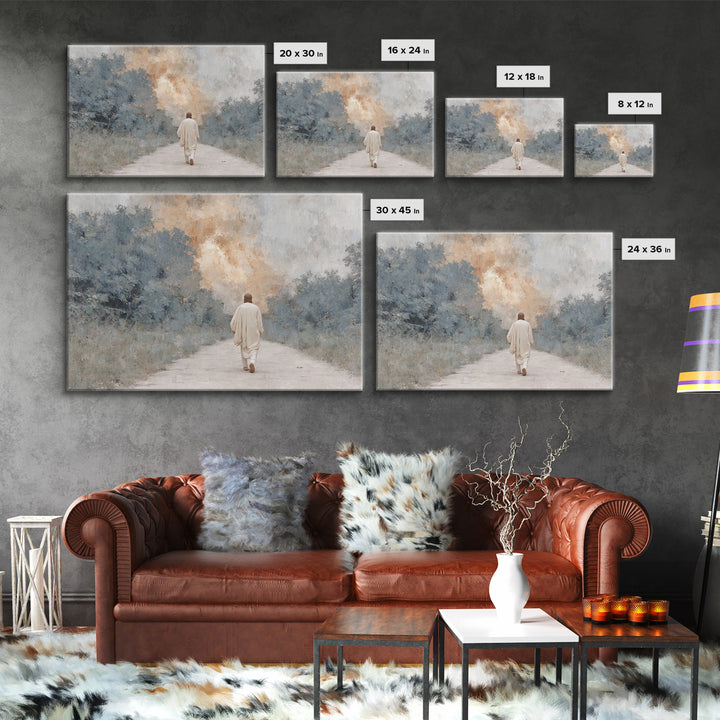Quiet Bethlehem – Framed Canvas Print – Christian Art Canvas – Christian Wall Art – Christmas Art – Modern Christian Art