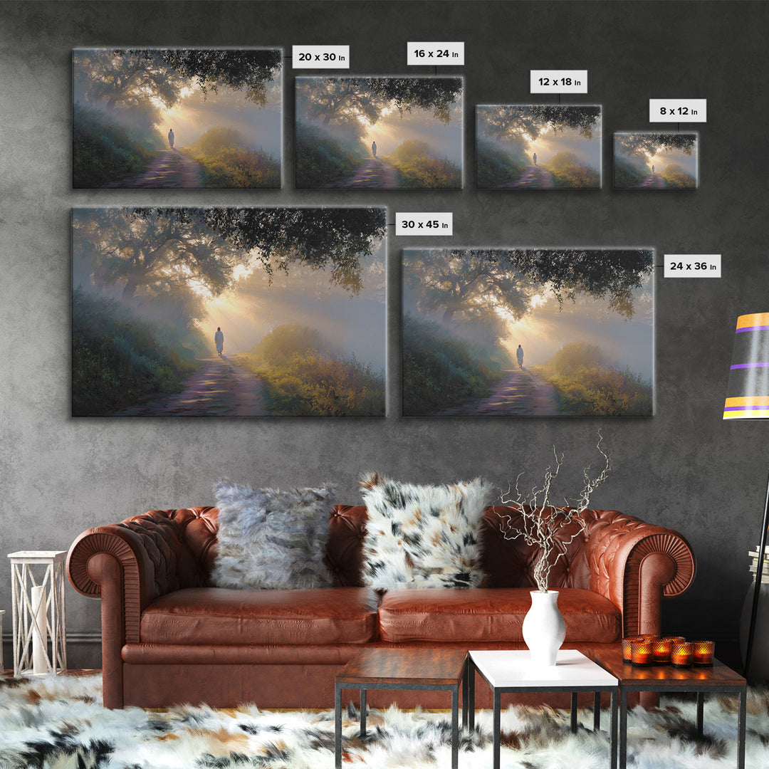 Light Of Dawn | Framed Canvas Print | Christian Wall Art | Jesus Canvas Art | Christian Art Print | Modern Christian Painting | Christian D