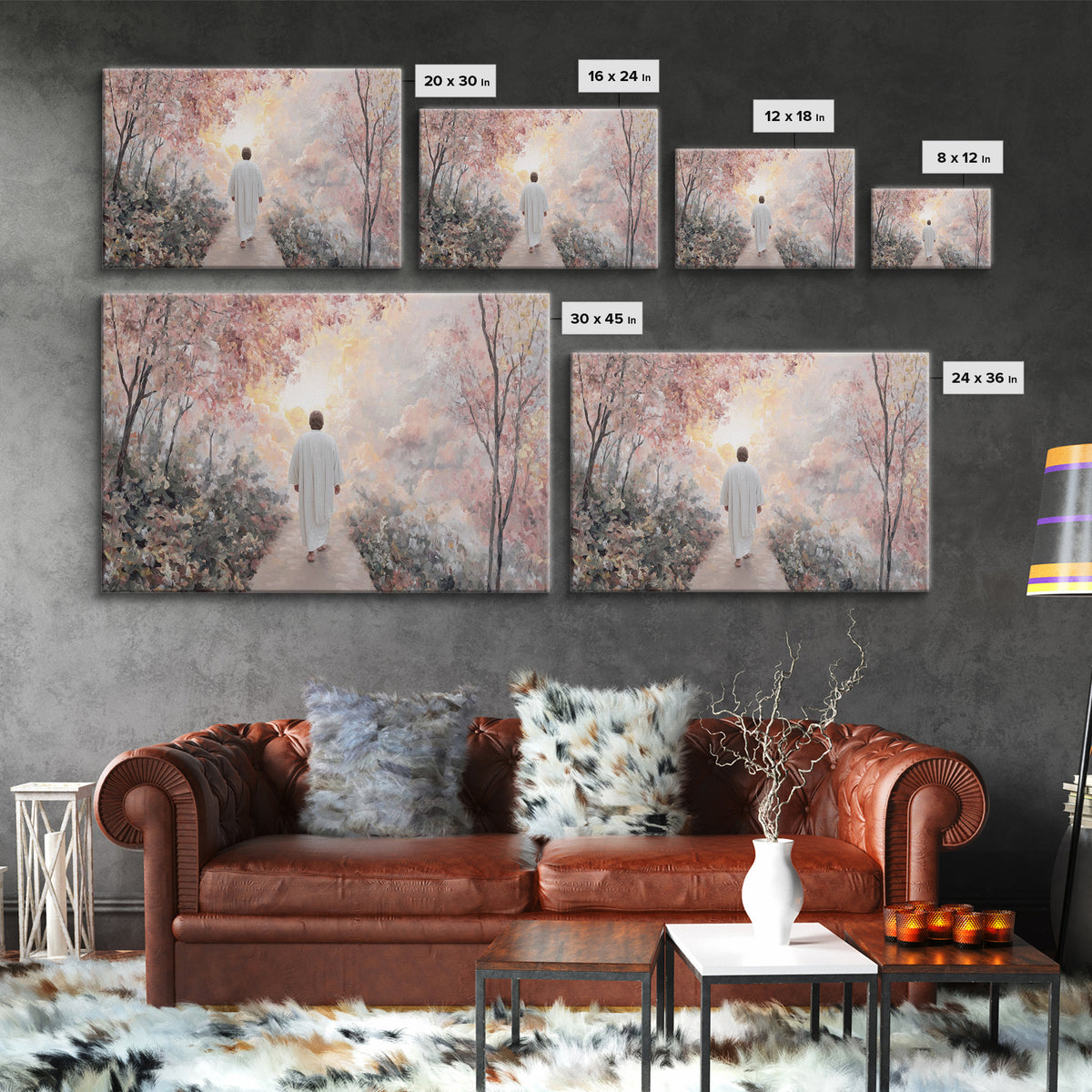 Heavenly Ascent – Framed Canvas Print – Christian Wall Art – Jesus Painting Canvas – Christian Art Work – Large Christian Painting – Christ