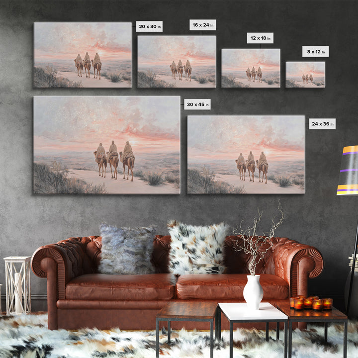 Dawn To Bethlehem – Framed Canvas Print – Christian Art – Christian Art Canvas – Christian Christmas Art – Christmas Wall Art – Subtle Chri