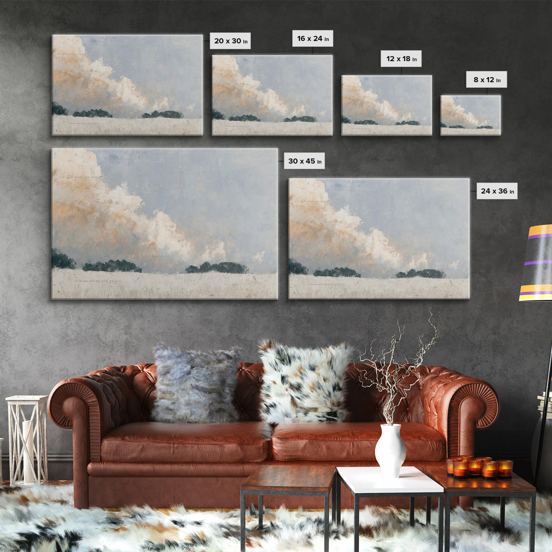 Fields Of Promise | Framed Canvas Print | Christian Wall Art | Christian Art Canvas | Subtle Christian Art | Christian Art Print | Christia