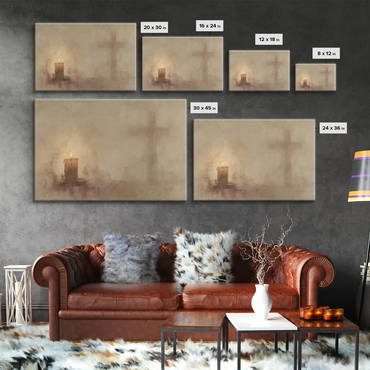 Quiet Devotion – Framed Canvas Print – Christian Art – Christian Wall Art – Moody Christian Art – Christian Art Canvas