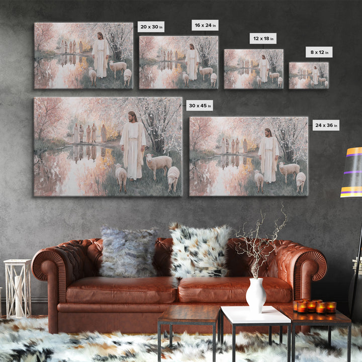 Blossoms Of Mercy – Framed Canvas Print – Jesus Painting – Christian Wall Art – Christian Art Canvas – Modern Christian Art – Christian Gif