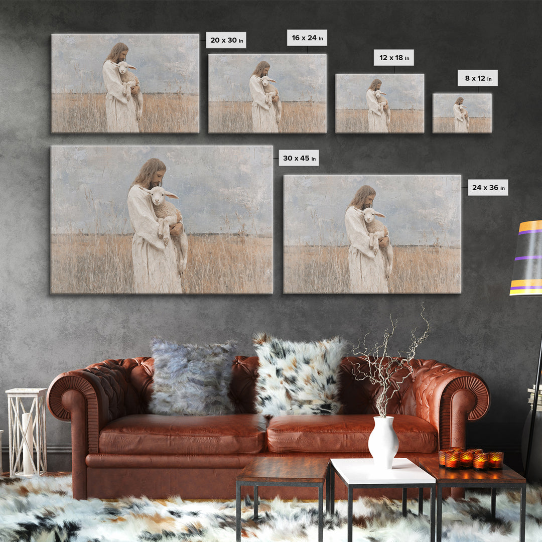 Held In Grace, Framed Canvas Print, Jesus Painting, Christian Wall Art, Christian Art Canvas, Christian Art Prints, Christian Decor