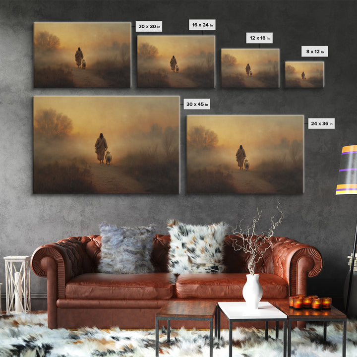 Valley Of Dawn | Framed Canvas Print | Christian Wall Art | Christian Art Canvas | Moody Christian Art | Christian Decoration | Christian A