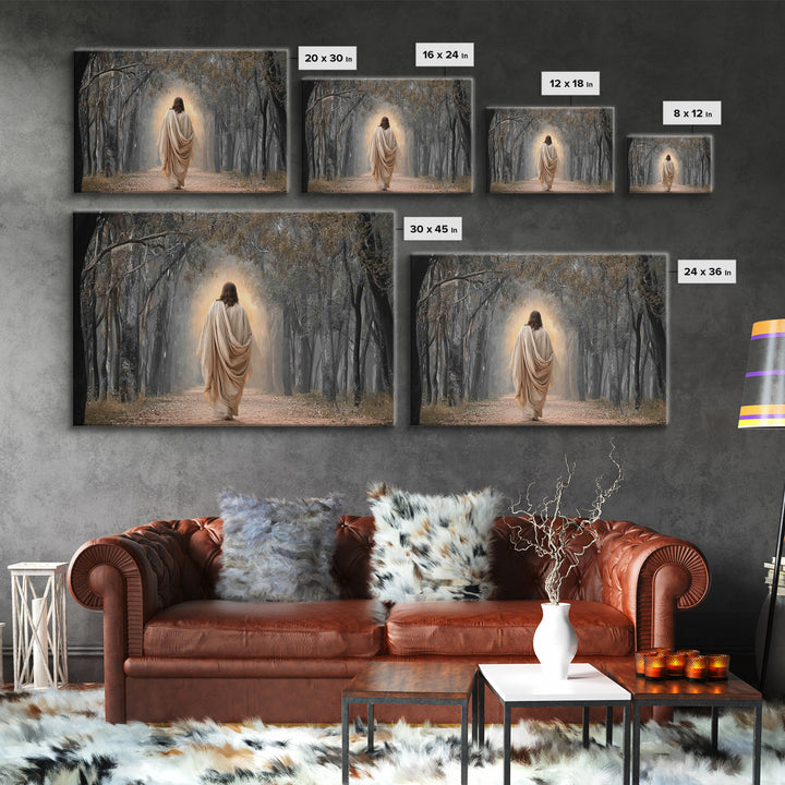 Glory In The Woodland – Framed Canvas Print – Christian Wall Art – Christian Art Canvas – Moody Christian Art – Christian Decoration – Chri