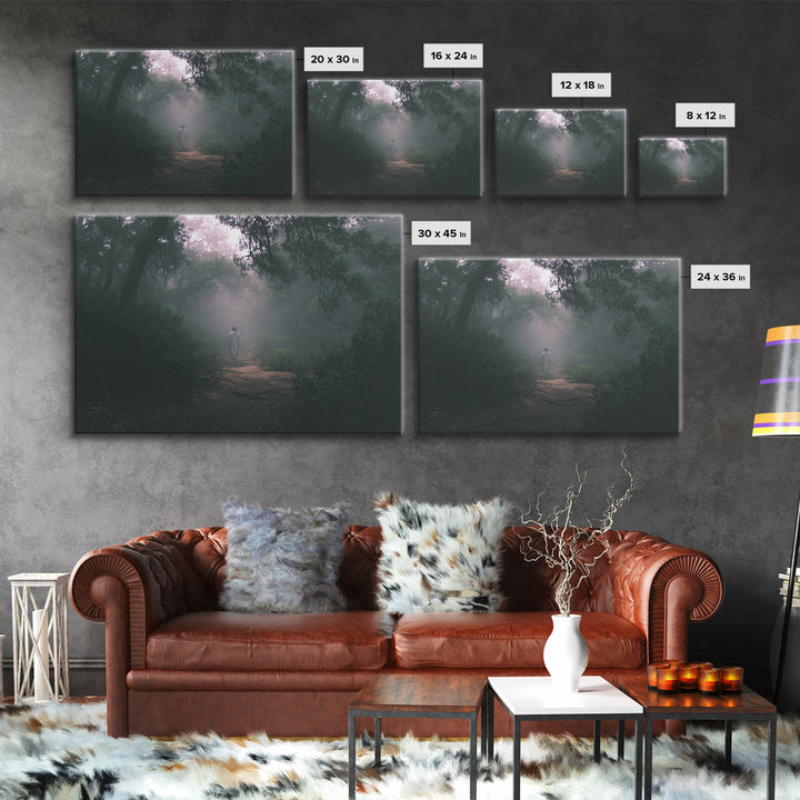 Mist Of His Presence, Framed Canvas Print, Christian Wall Art, Christian Art Canvas, Subtle Christian Art, Christian Paintings, Christian A