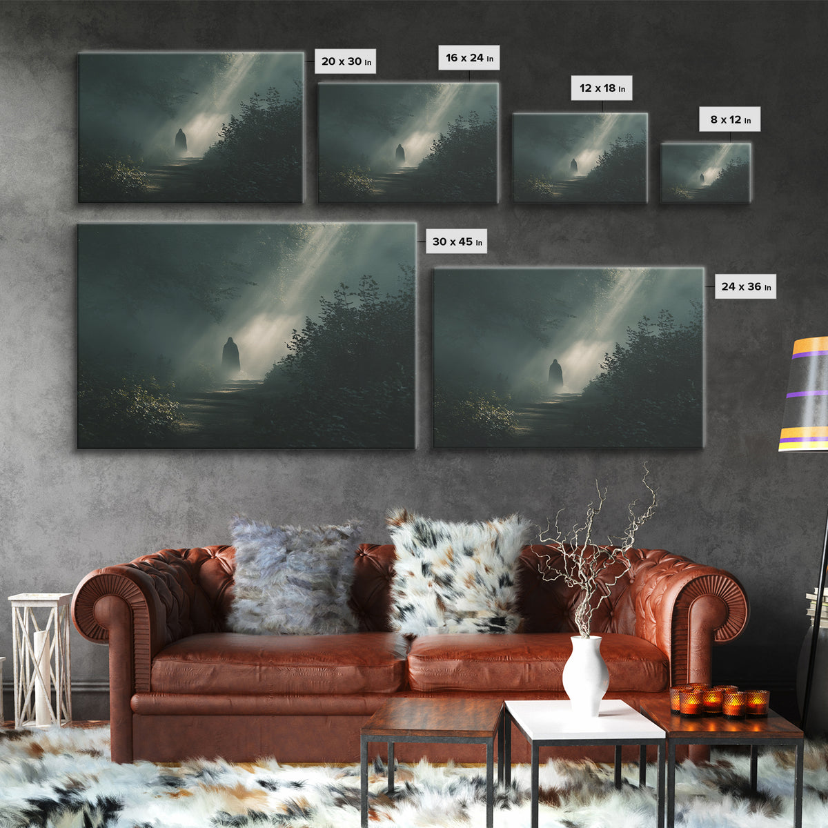 Light Of The Way – Framed Canvas Print – Christian Wall Art – Moody Christian Art – Christian Art Canvas – Christian Art Gift – Jesus Paint