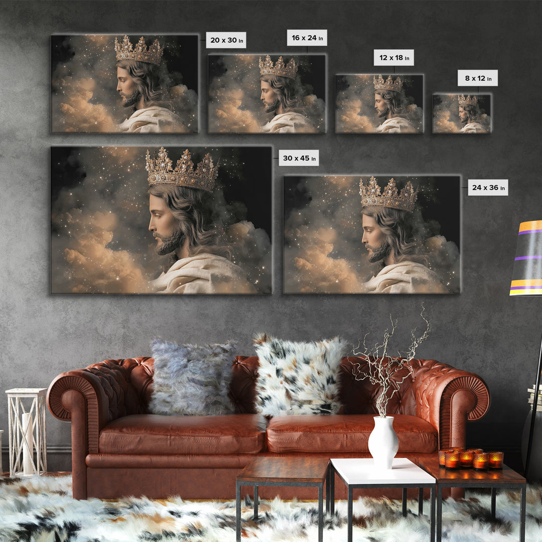 Heavenly Majesty – Framed Canvas Print – Christian Wall Art – Jesus Painting – Christian Art Canvas – Christian Decoration – Christian Art