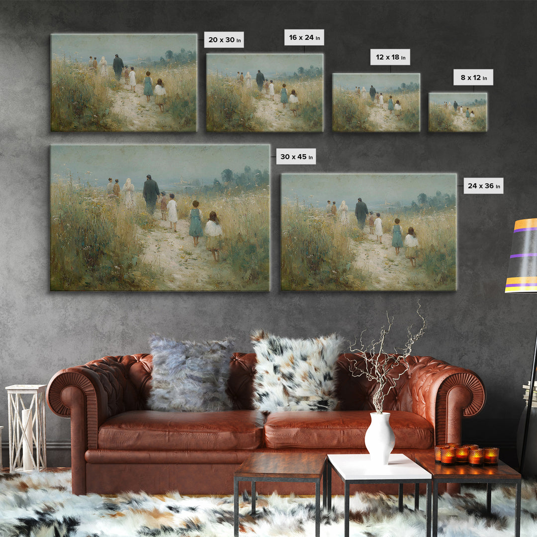 Path Of Gentle Faith – Framed Canvas Print – Christian Art Canvas – Christian Art Prints – Christian Wall Art – Jesus Painting – Christian