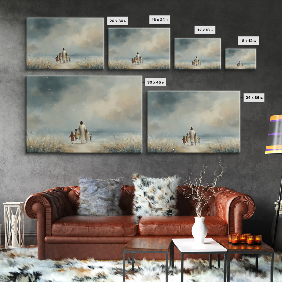 Sacred Journey Sky | Framed Canvas Print | Christian Art Canvas | Christian Art Prints | Christian Wall Art | Jesus Painting | Christian Gi