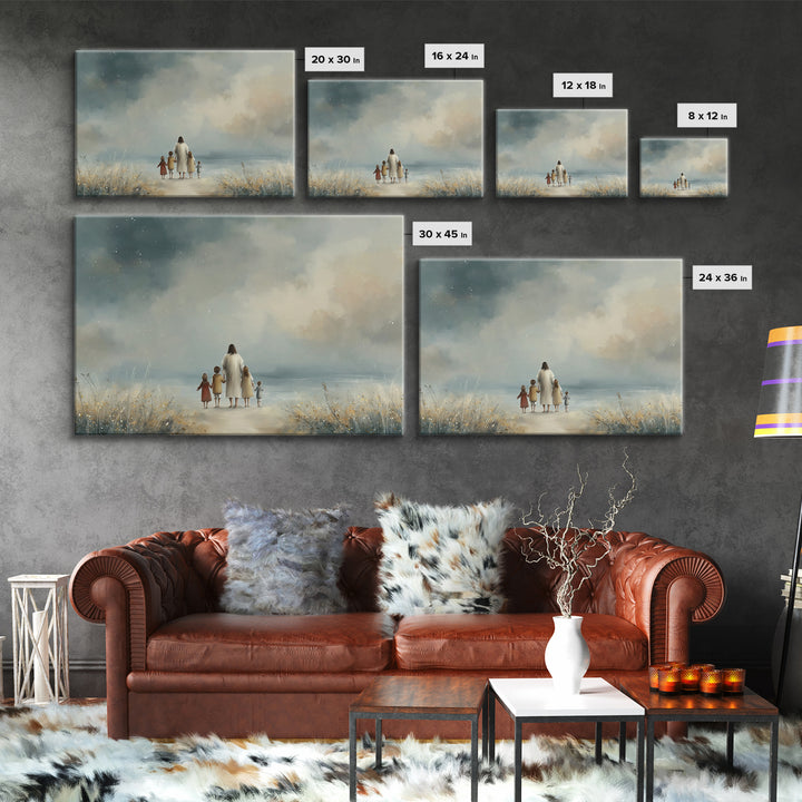Sacred Journey Sky | Framed Canvas Print | Christian Art Canvas | Christian Art Prints | Christian Wall Art | Jesus Painting | Christian Gi
