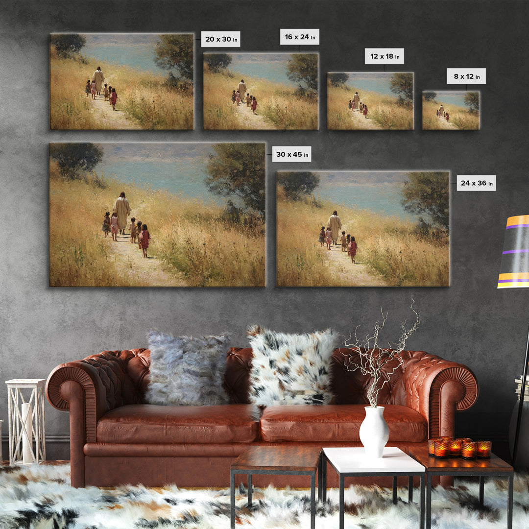 Path Of Mercy – Framed Canvas Print – Christian Wall Art – Jesus Painting – Christian Art Canvas – Christian Gift Ideas – Christian Decor