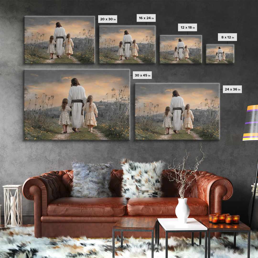 Evening Grace – Framed Canvas Print – Christian Art Canvas – Jesus Painting – Christian Wall Art – Christian Decorations – Christian Gift I
