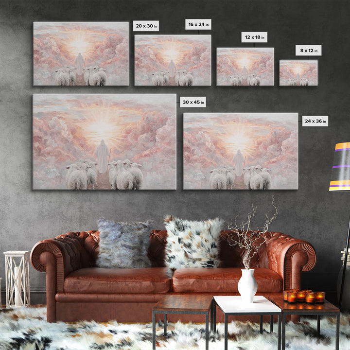 Heavenly Dawn – Framed Canvas Print – Christian Wall Art – Christian Art Canvas – Jesus Painting – Christian Decor – Modern Christian Art