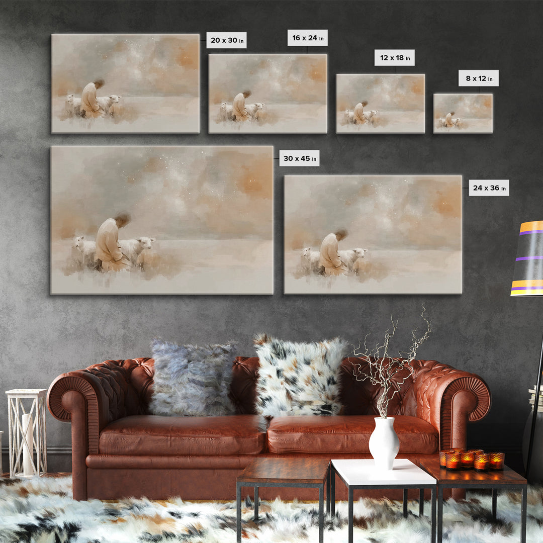 Silent Petition – Framed Canvas Print – Christian Art Canvas – Christian Painting – Christian Wall Art – Moody Christian Art – Christian Gi