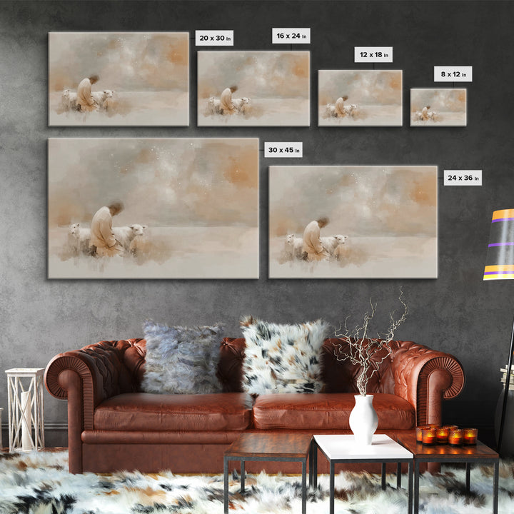 Silent Petition – Framed Canvas Print – Christian Art Canvas – Christian Painting – Christian Wall Art – Moody Christian Art – Christian Gi