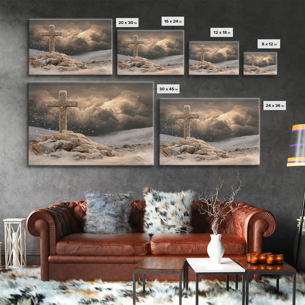 Dawn Of Redemption | Framed Canvas Print | Christian Christmas Art | Christian Art Canvas | Christian Wall Art | Moody Christian Art | Chri