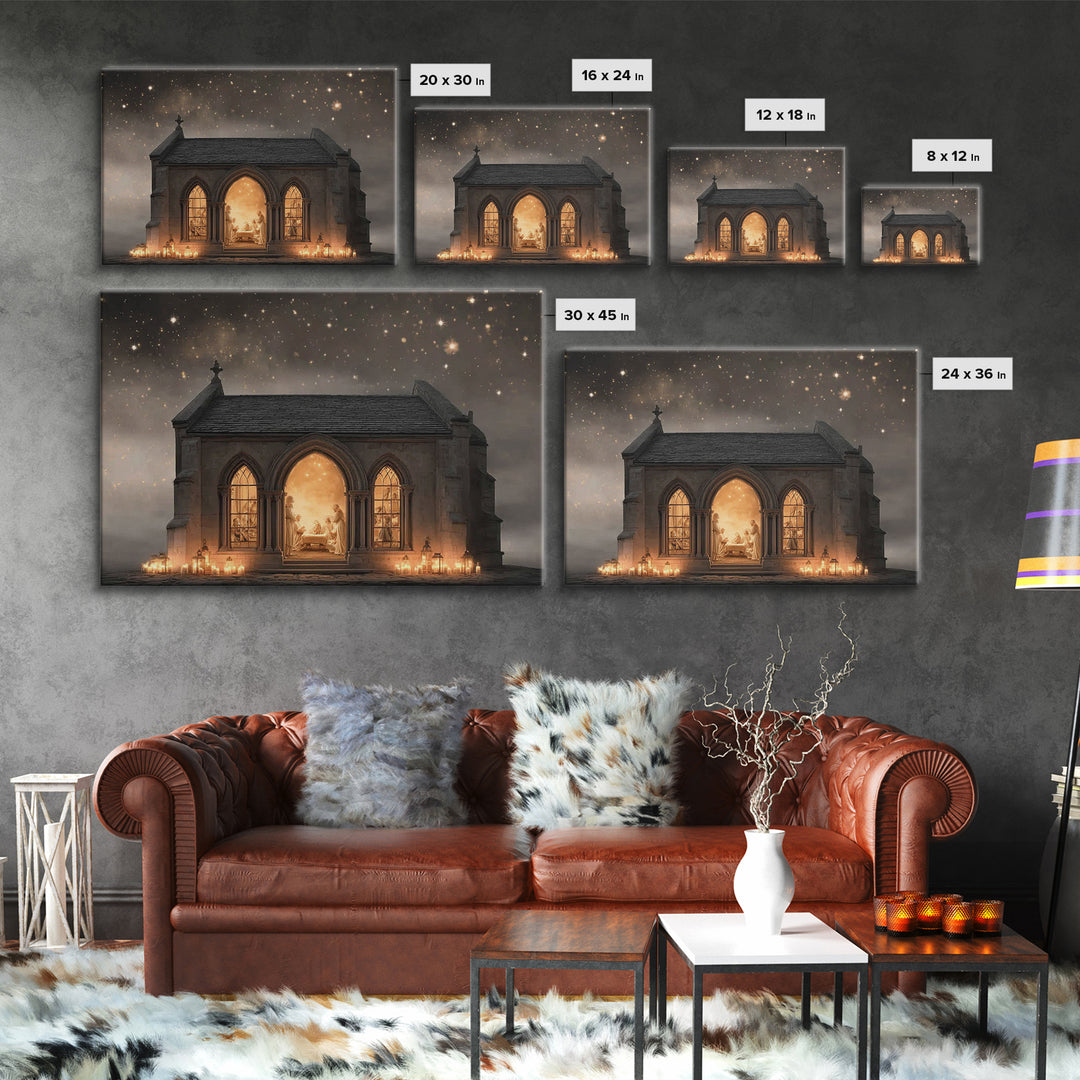 Ancient Supper Sanctuary – Framed Canvas Print – Christian Wall Art – Vintage Christian Art – Jesus Painting – Christian Art Canvas – Chris