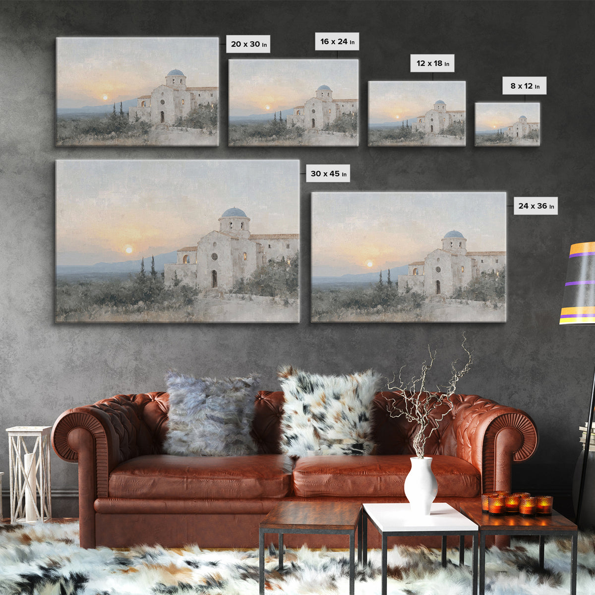 Sunset Sanctuary Rise | Framed Canvas Print | Christian Wall Art | Christian Art Canvas | Vintage Christian Art | Christian Paintings | Chr