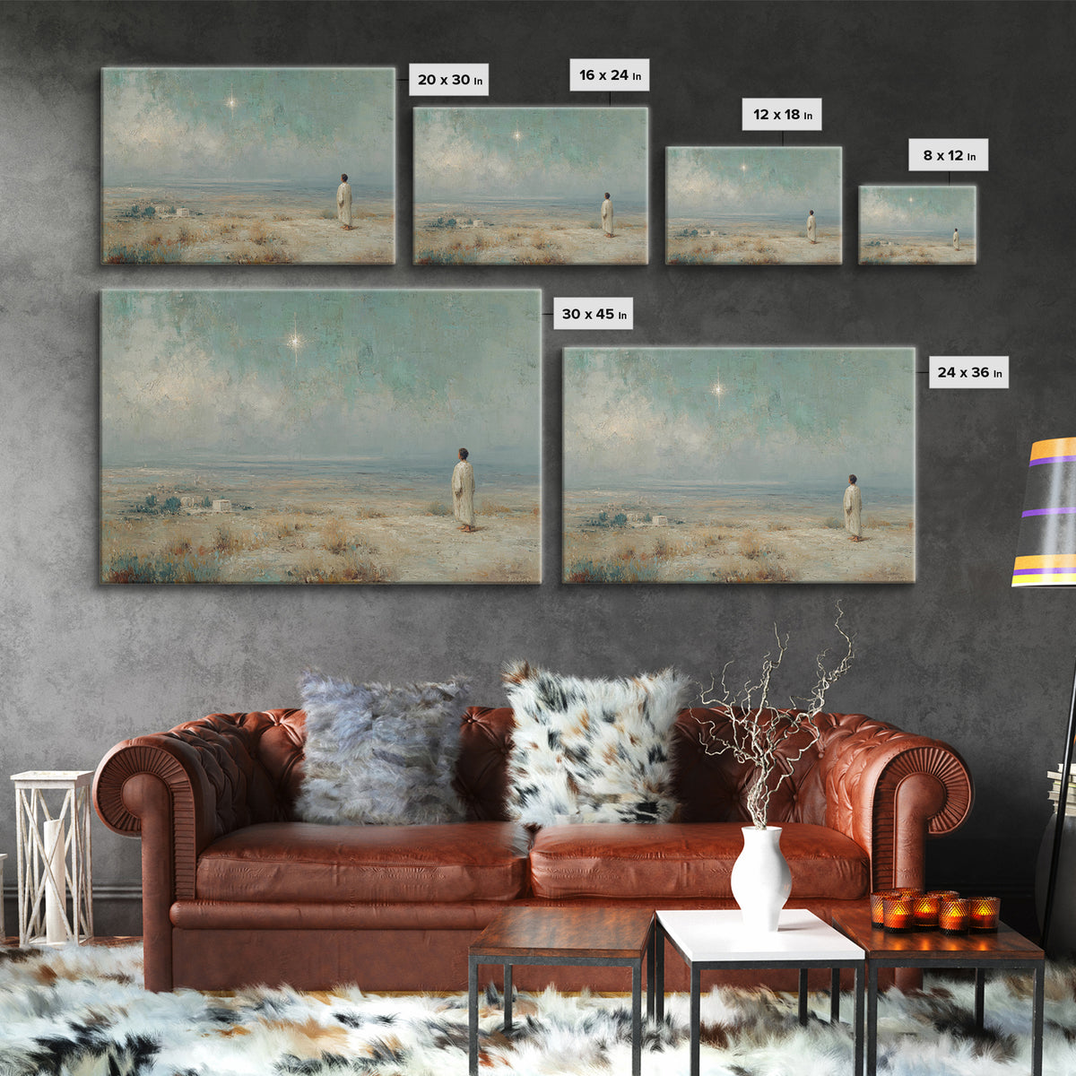 Promise Of The Star – Framed Canvas Print – Christian Wall Art – Christian Art Canvas – Subtle Christian Art – Christmas Art – Christian Ch