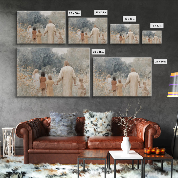 Fields Of Promise | Framed Canvas Print | Christian Art Canvas | Jesus Painting | Christian Decor For Home | Large Christian Art | Christia