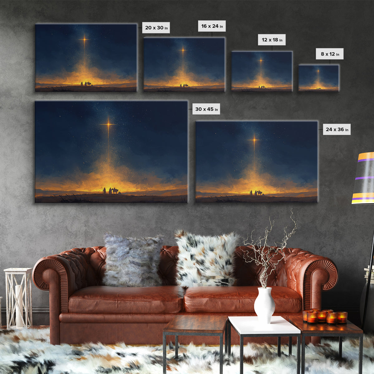 Star Of Wonder – Framed Canvas Print – Christian Christmas Art – Christmas Wall Art – Christmas Canvas Wall Art – Christian Art Canvas – Ch