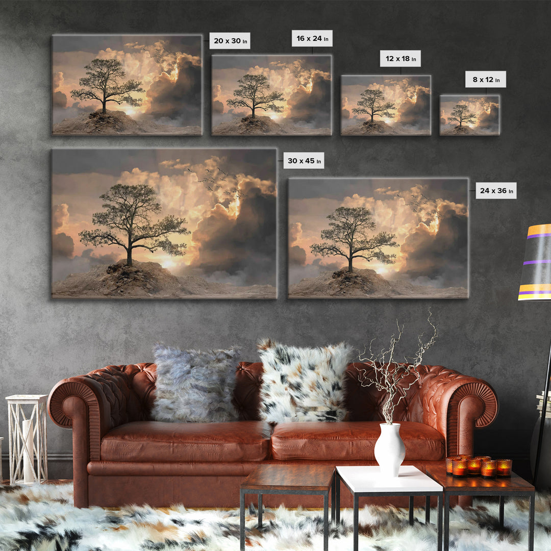 Dawn Of Renewal - Framed Canvas Print - Christian Art Canvas - Christian Wall Art - Christian Gift - Unique Christian Art - Moody Christian