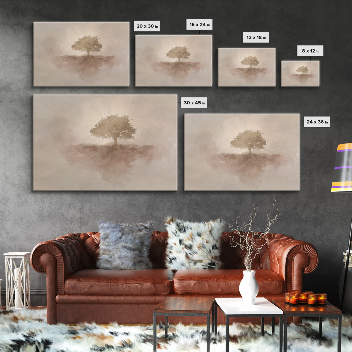Rooted In Faith - Framed Canvas Print - Christian Art Canvas - Christian Wall Art - Christian Decoration - Subtle Christian Art - Christian