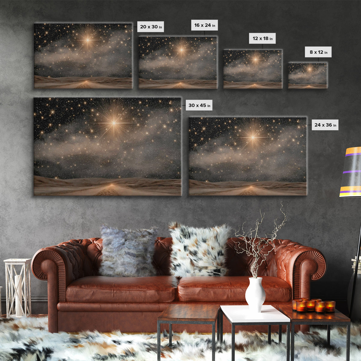 The Guiding Star – Framed Canvas Print – Christian Wall Art – Christian Art Canvas – Christmas Art – Christian Decor – Christian Gift
