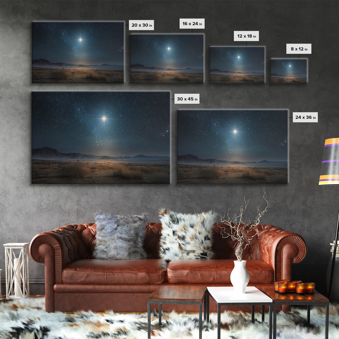 Eternal Dawn Star – Framed Canvas Print – Christian Art Canvas – Christmas Wall Art – Christian Christmas Art – Christian Decoration – Chri
