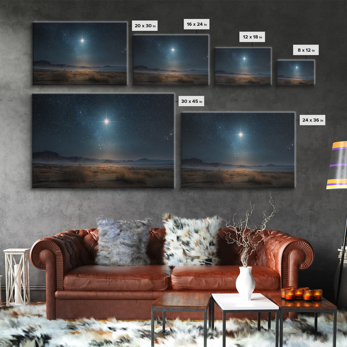 Eternal Dawn Star – Framed Canvas Print – Christian Art Canvas – Christmas Wall Art – Christian Christmas Art – Christian Decoration – Chri