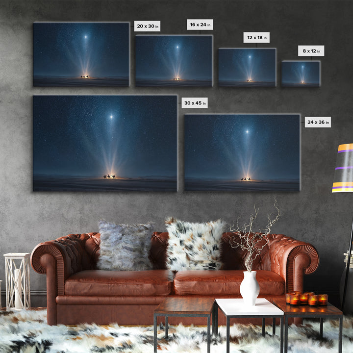 Star Of Wonder – Framed Canvas Print – Christian Wall Art – Christmas Art – Christian Art Canvas – Christian Christmas Decor – Christian Gi