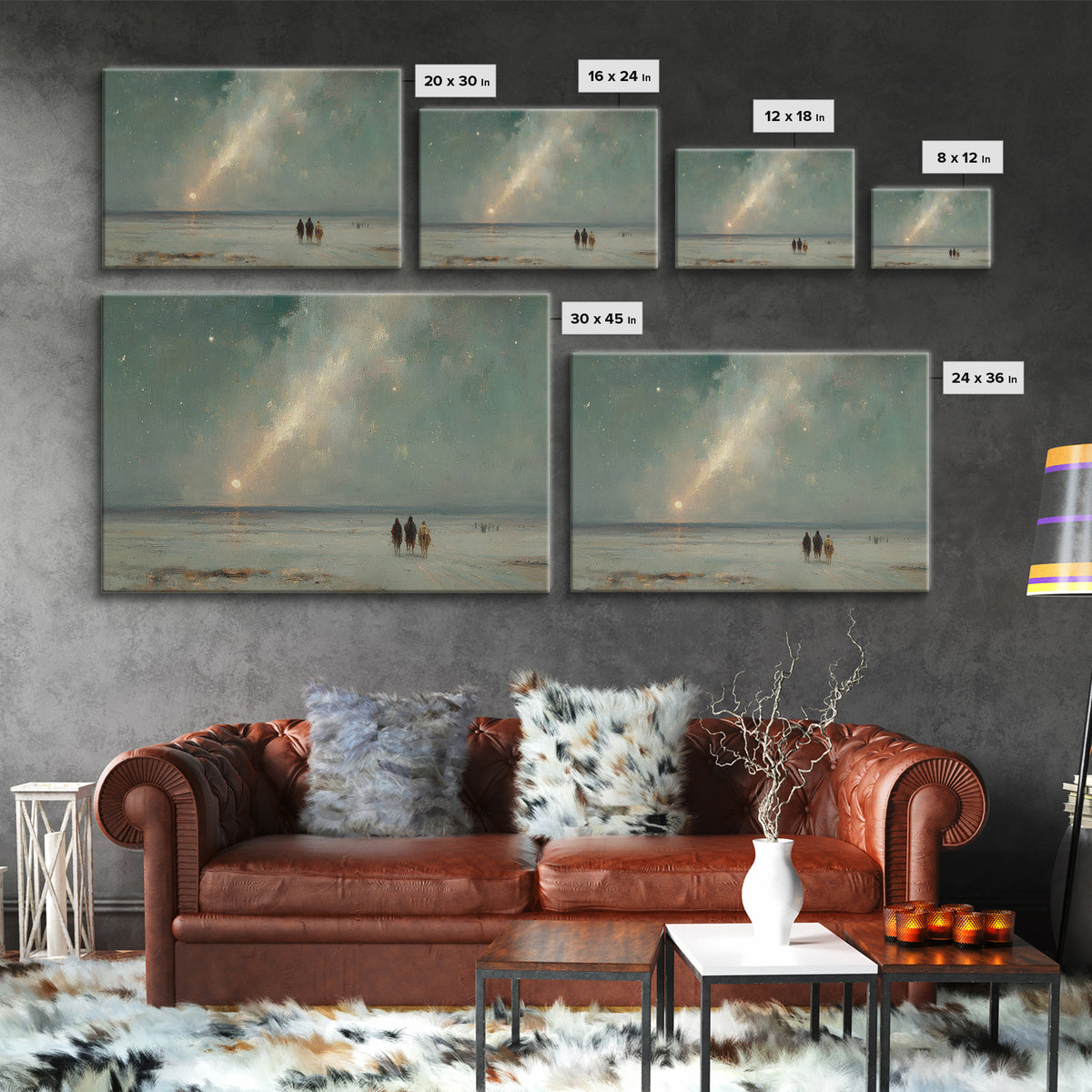 Heaven’s Radiant Sign – Framed Canvas Print – Christian Art Canvas – Christmas Art Prints – Christian Wall Art – Christian Decoration – Chr