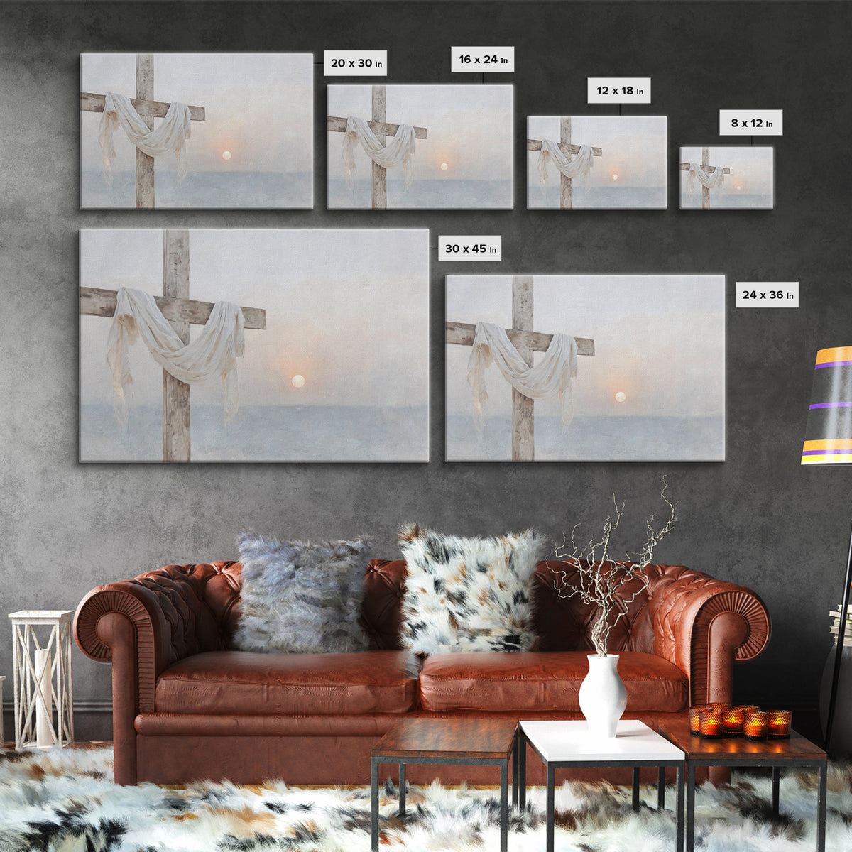 Morning Of Redemption | Framed Canvas Print | Christian Wall Art | Subtle Christian Art | Christian Art Canvas | Christian Painting