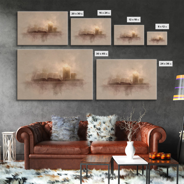 Eternal Word | Framed Canvas Print | Christmas Art | Christian Decor | Christian Art Canvas | Christian Wall Art | Christian Painting