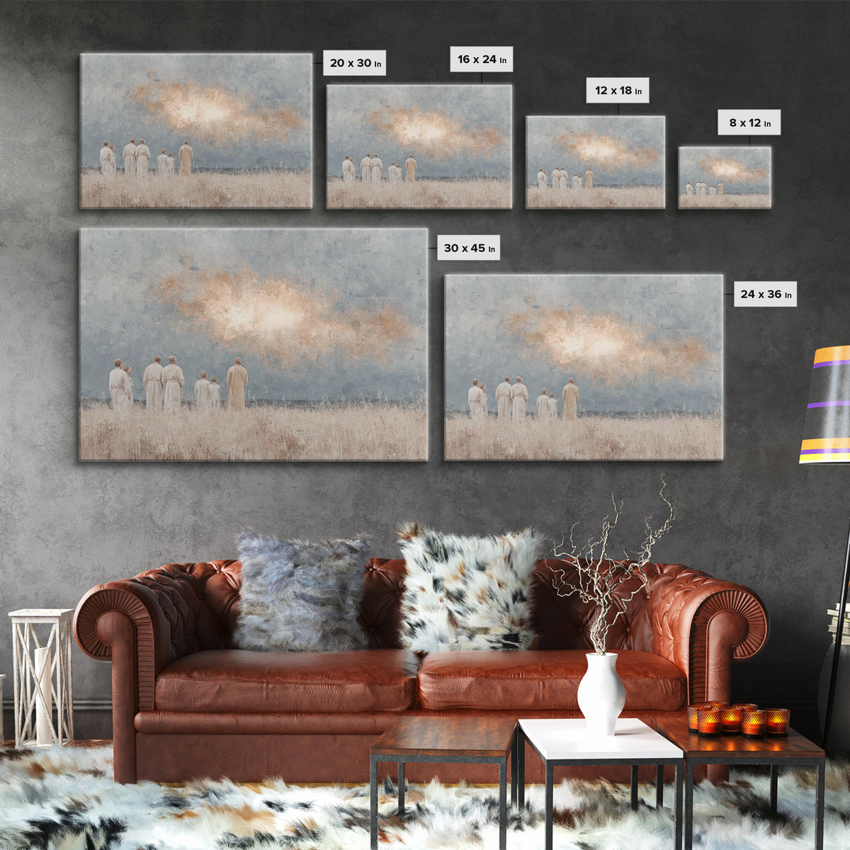 Heavenly Wonder – Framed Canvas Print – Christian Wall Art – Christian Christmas Art – Christian Art Canvas – Jesus Painting – Christmas Wa