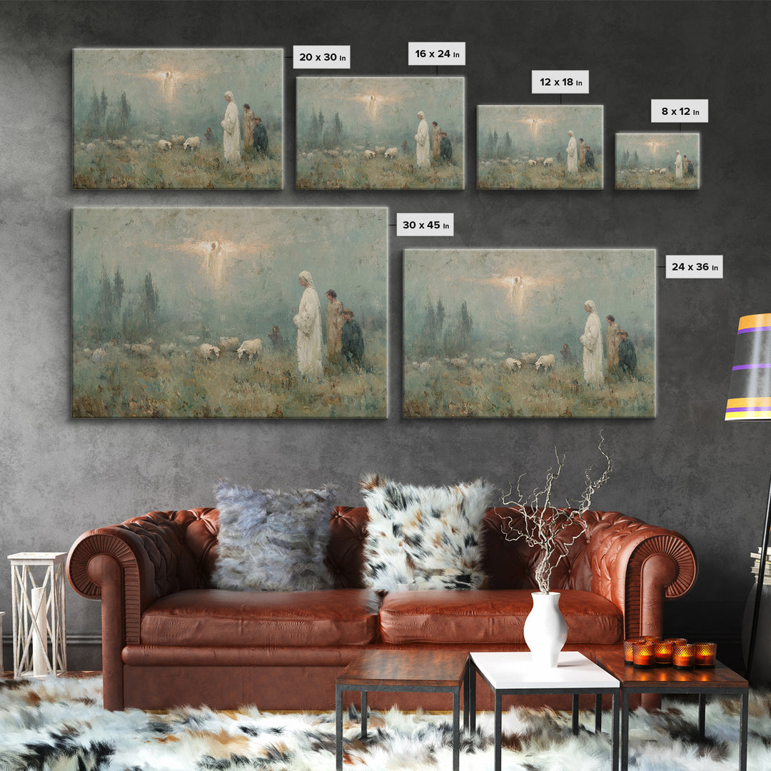 Trumpet Glory – Framed Canvas Print – Christian Art Canvas – Christian Wall Art – Christmas Art – Jesus Painting – Christian Christmas Art