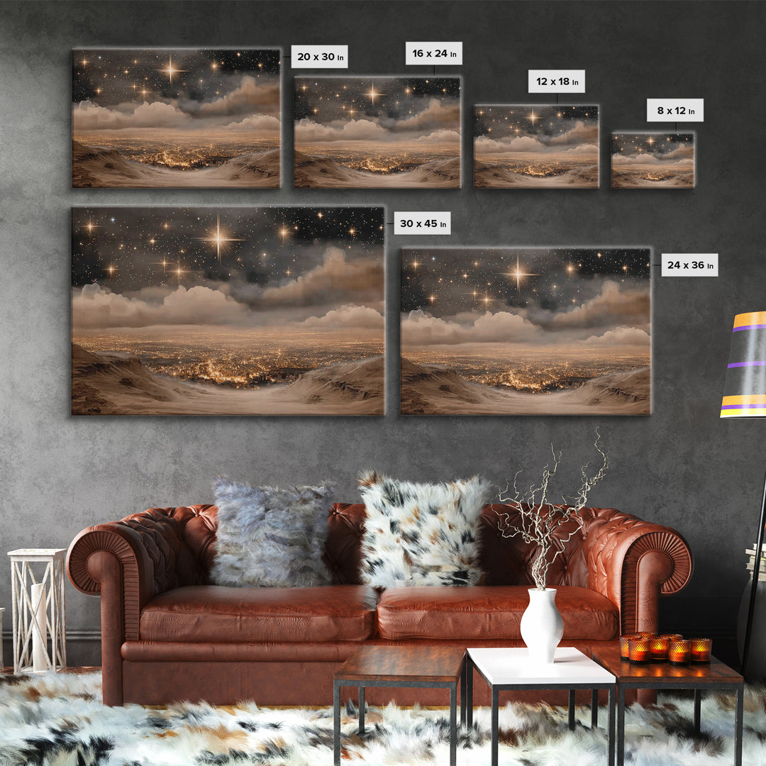 The Guiding Star – Framed Canvas Print – Christian Wall Art – Christian Art Canvas – Jesus Painting – Christian Christmas Art – Christian D