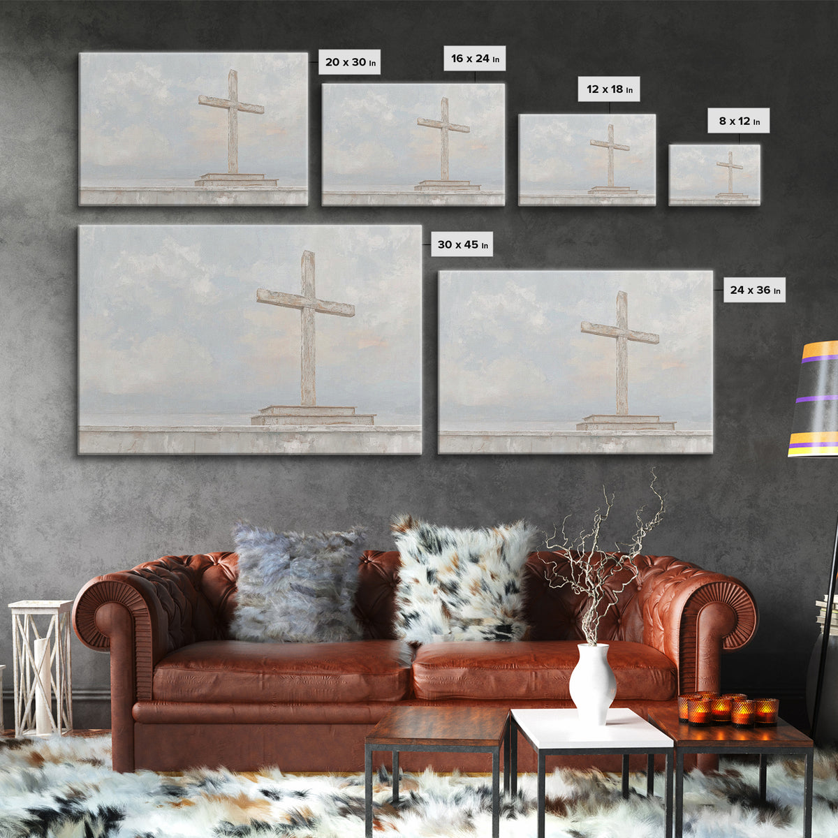 Light Of Redemption, Framed Canvas Print, Christian Wall Art, Christian Art Canvas, Subtle Christian Art, Christian Gift