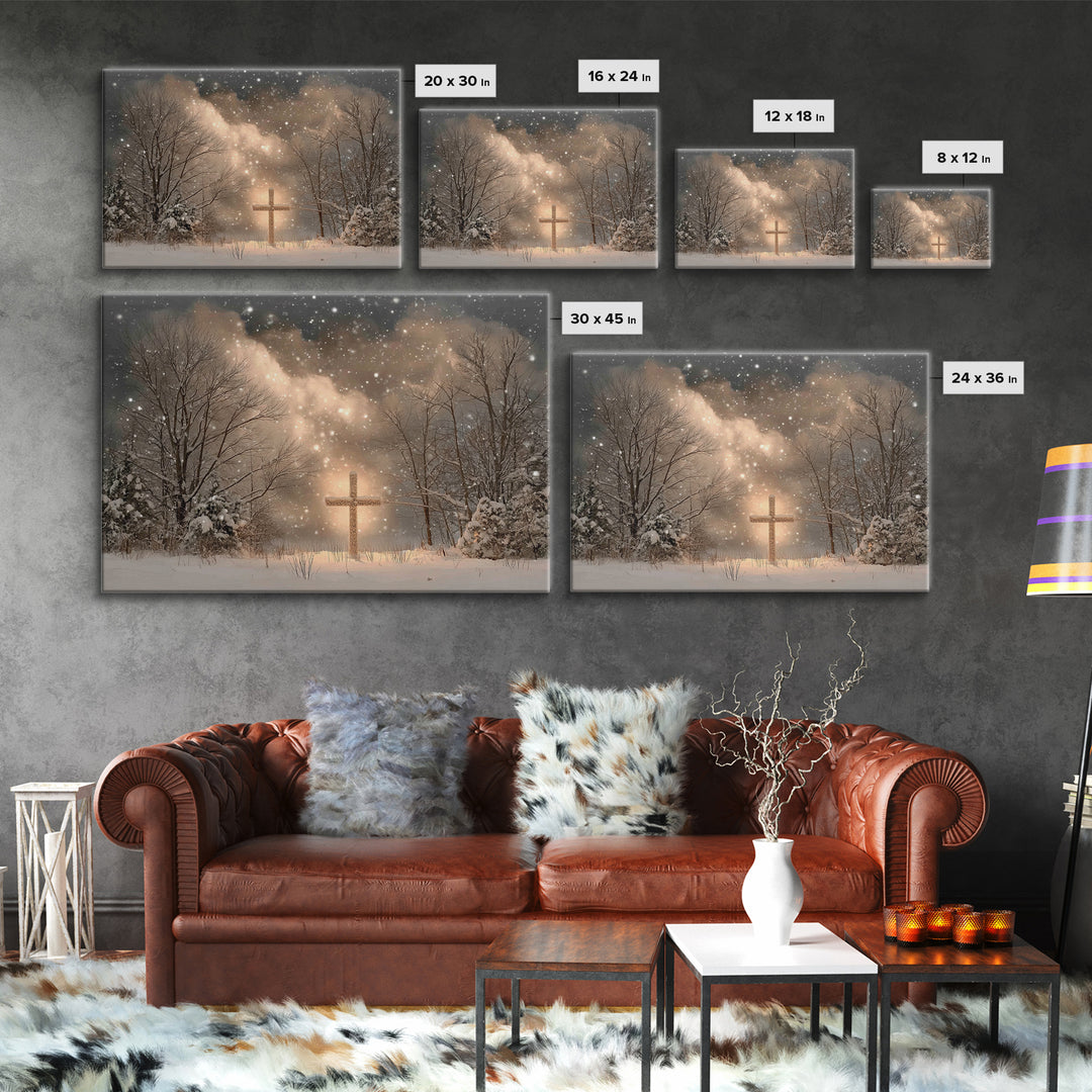 Timber Of Grace | Framed Canvas Print | Christian Wall Art | Christian Art Canvas | Minimalist Christian Art | Christian Decor