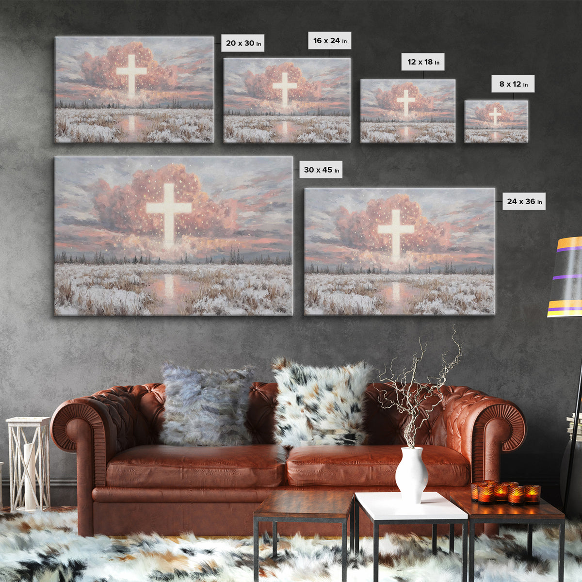Radiant Glory Sky, Framed Canvas Print, Christian Wall Art, Christian Art Canvas, Christian Christmas Art, Christian Gift Ideas