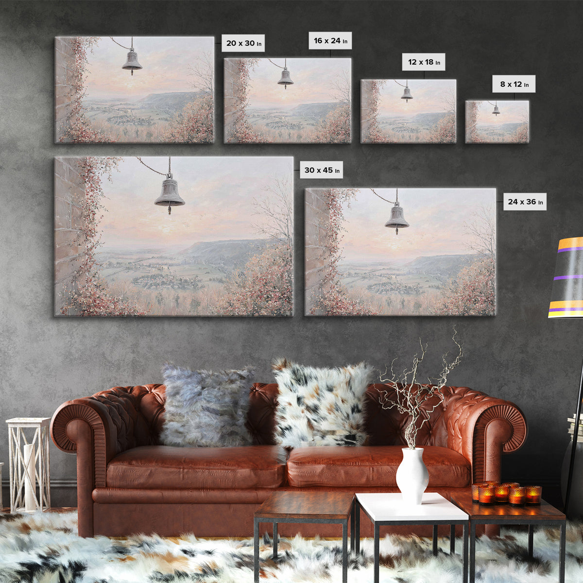 Valley Bell Peace | Framed Canvas Print | Christian Wall Art | Christian Art Canvas | Subtle Christian Art | Christian Gift