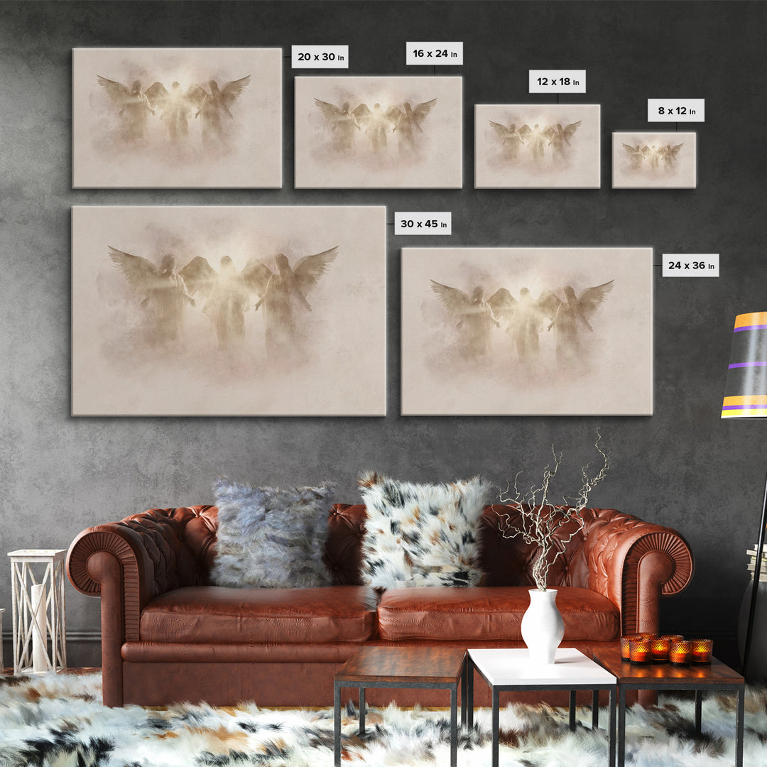 Trinity Of Light – Framed Canvas Print – Christian Art Canvas – Christian Wall Art – Christian Decor – Christmas Art – Subtle Christian Art