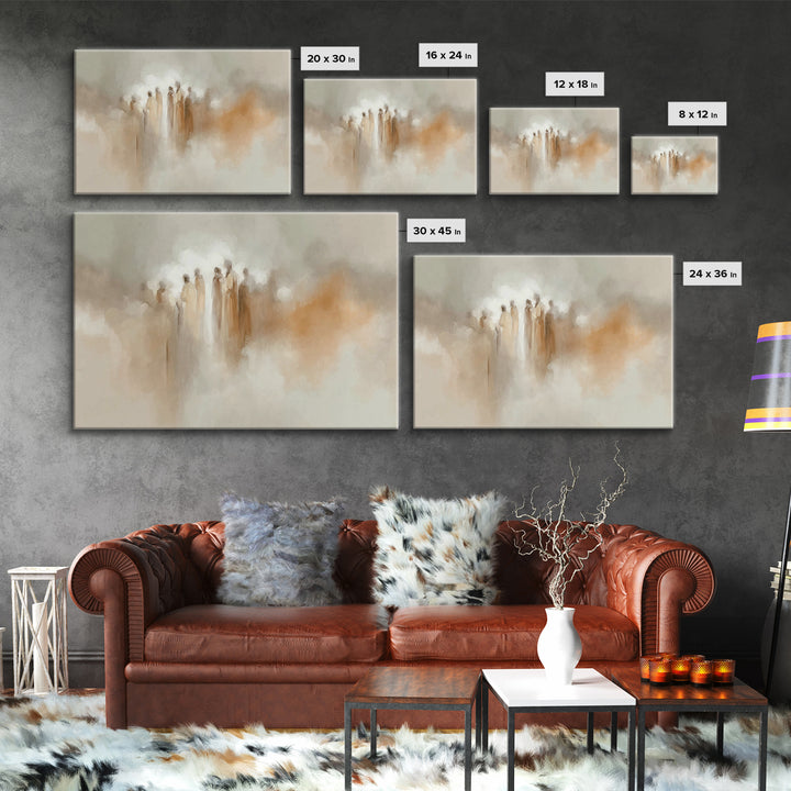 Angelic Gathering, Framed Canvas Print, Christian Art Print, Christian Wall Art, Christian Art Canvas, Moody Christian Art, Christmas Art W