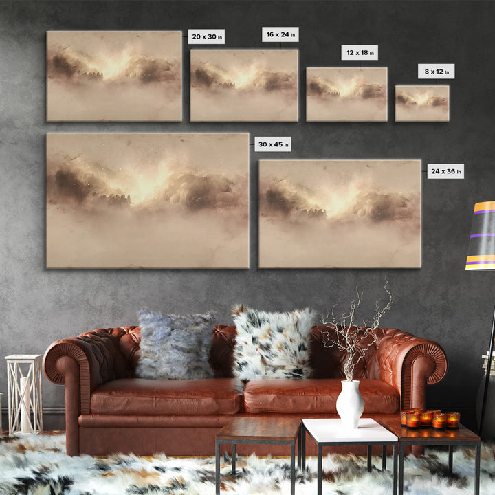 Celestial Worship – Framed Canvas Print – Christian Art Canvas – Christian Paintings – Christmas Wall Art – Subtle Christian Art – Christia
