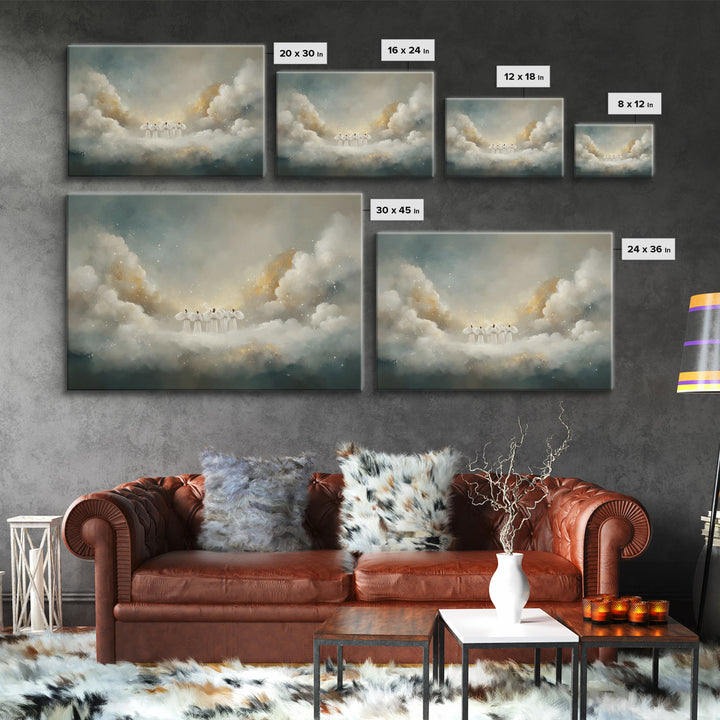 Ascension Glory | Framed Canvas Print | Christian Art Canvas | Large Christian Painting | Christian Christmas Art | Christian Decor For Hom